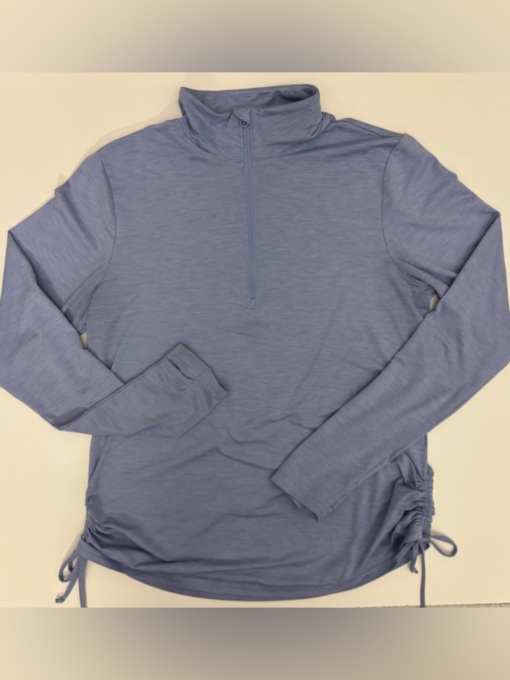 Layer 8 Quarter Zip Pullover XL Blue Athletic Athleisure Workout Top